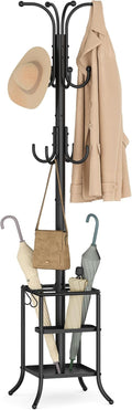 Coat Rack Freestanding, Coat Rack with Umbrella Holder