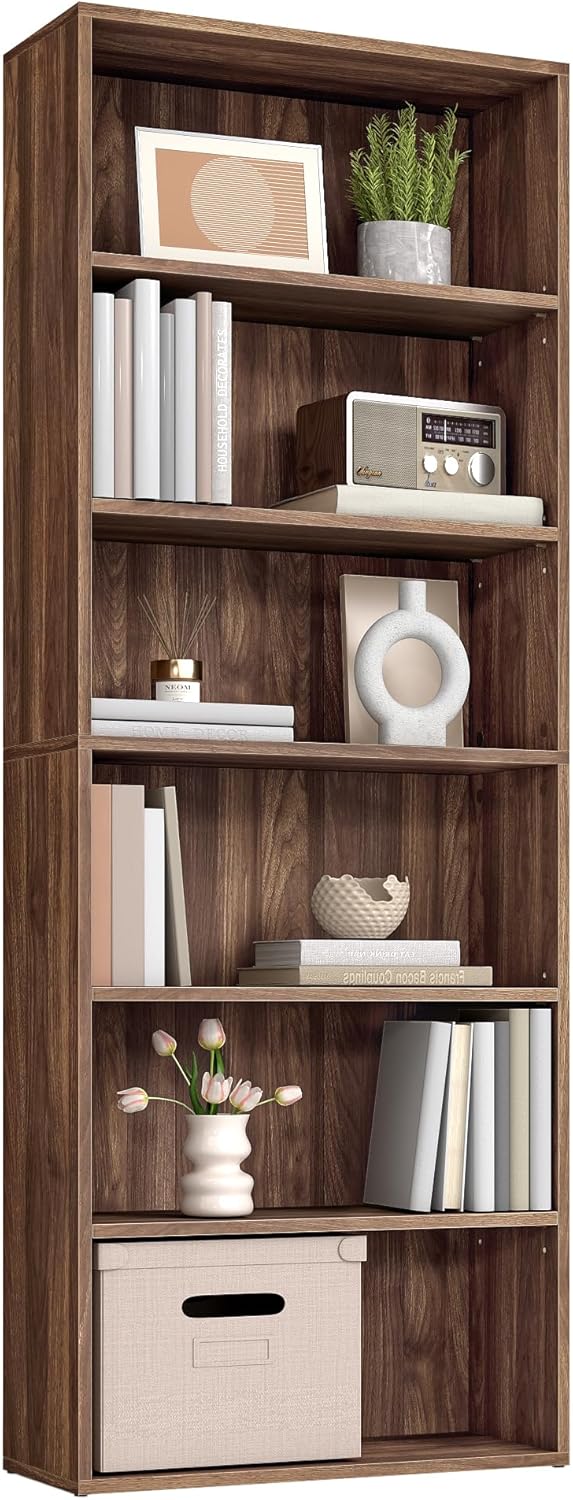 Bookshelf 5-Tier Bookcase Open Storage Shelf