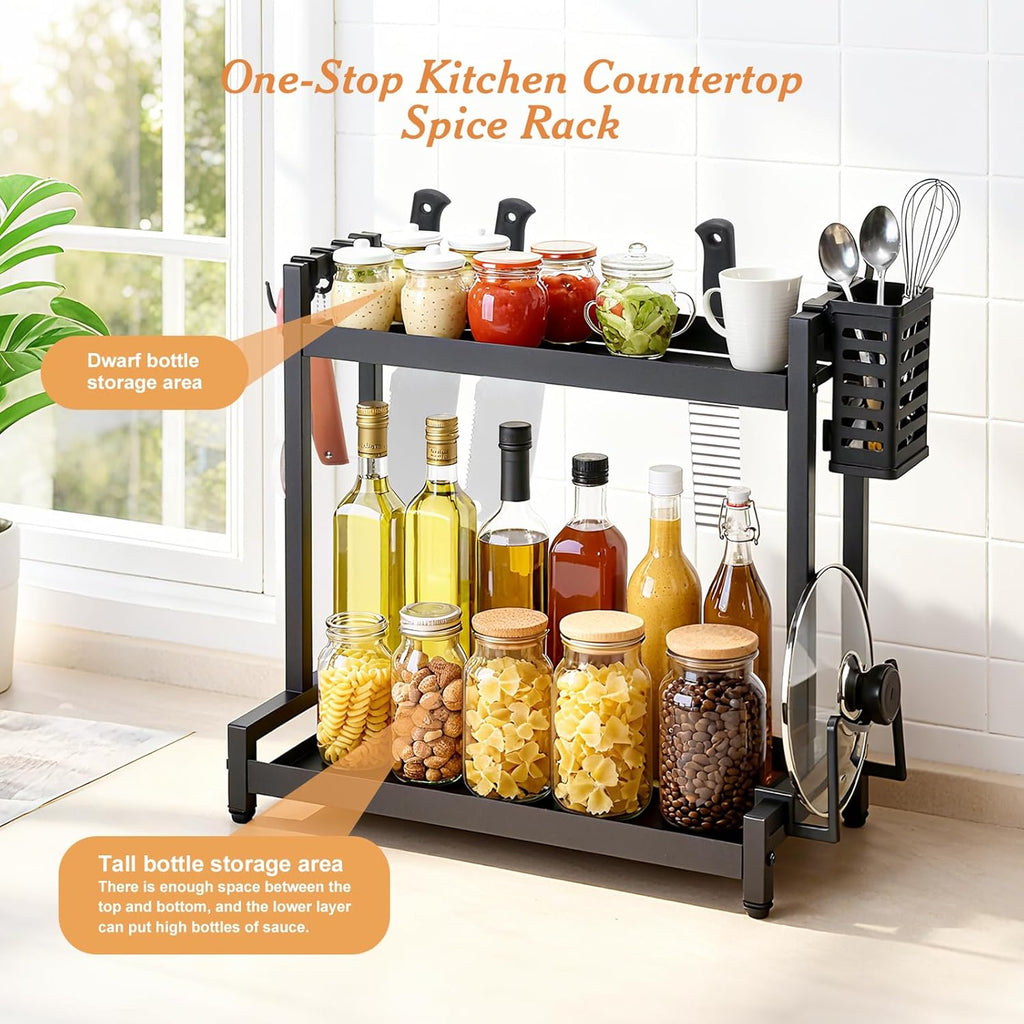 Countertop Spice Rack Organizer 2-Tier Seasoning Organizer