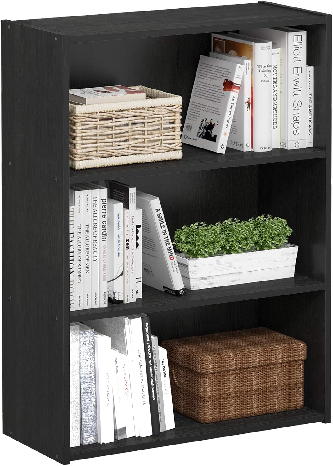 Book Shelf 3-Tier Bookshelf Storage Shelves Bookcase