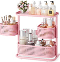 3 Tier Bathroom Counter Organizer, Rotating Countertop Vanity Storage Cabinet with Standing Shelf