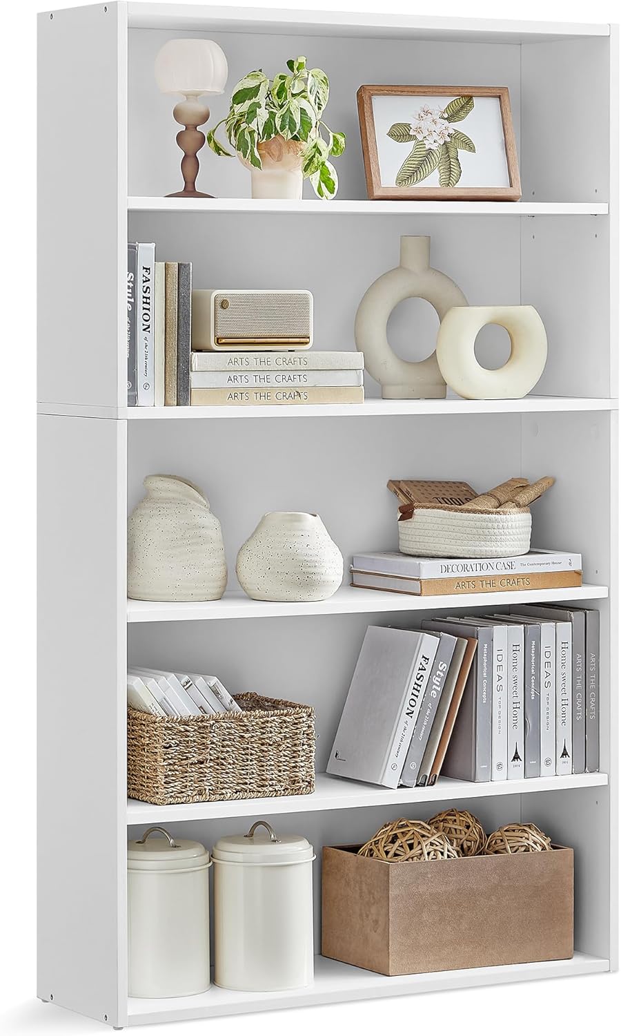 Bookshelf 5-Tier Bookcase Open Storage Shelf