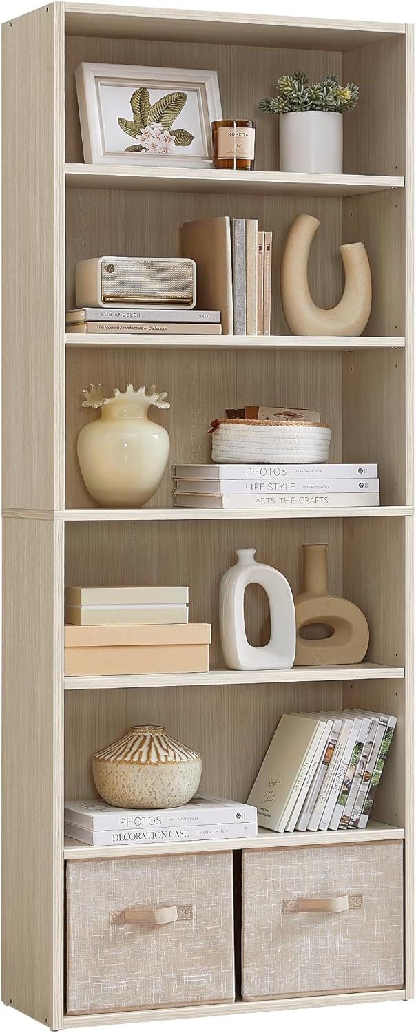 Bookshelf 5-Tier Bookcase Open Storage Shelf