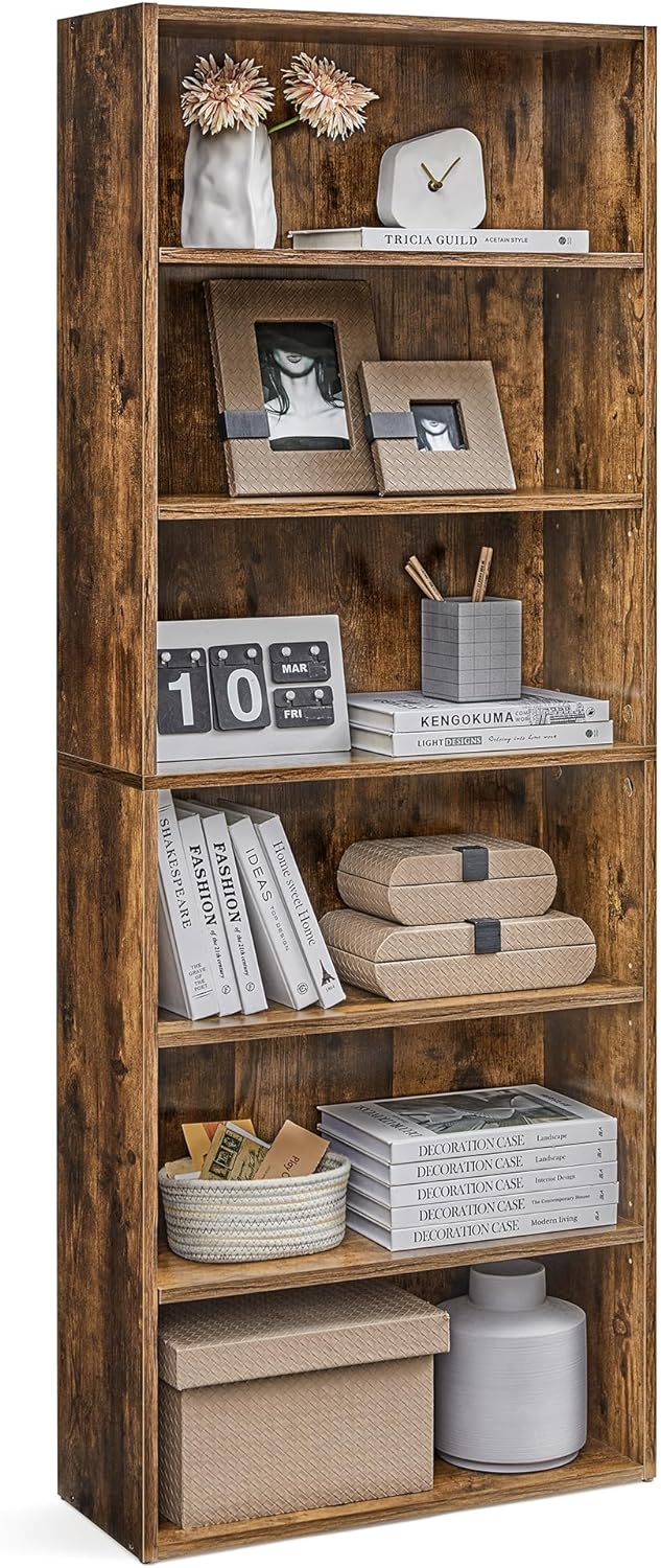 Bookshelf 5-Tier Bookcase Open Storage Shelf
