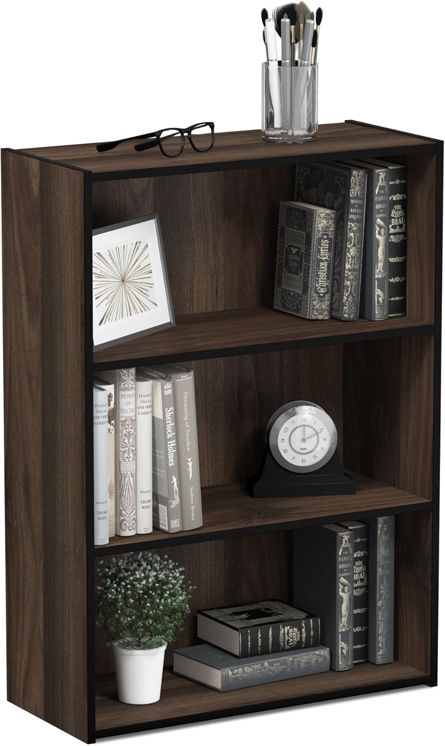 Book Shelf 3-Tier Bookshelf Storage Shelves Bookcase