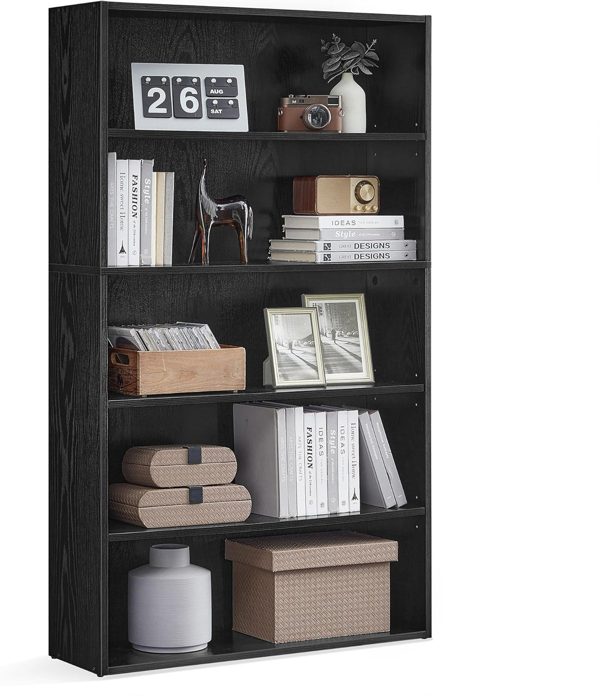 Bookshelf 5-Tier Bookcase Open Storage Shelf