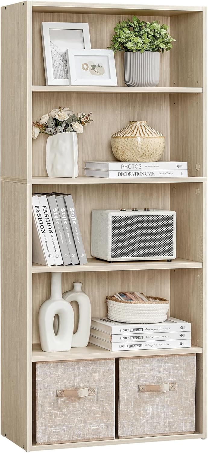 Bookshelf 5-Tier Bookcase Open Storage Shelf