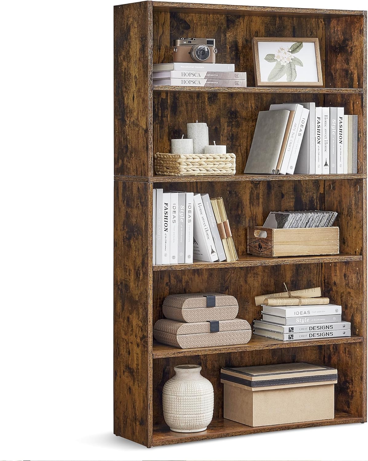 Bookshelf 5-Tier Bookcase Open Storage Shelf
