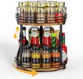 Across-Star Lazy-Susan-Spice-Rack -Organizer For Cabinet , 2-Tier Kitchen Counter Shelf Countertop Organizer