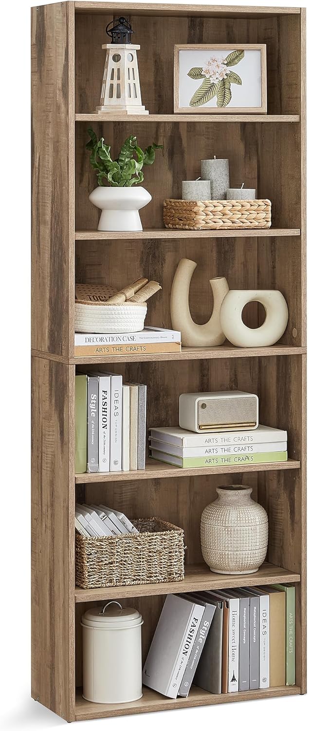 Bookshelf 5-Tier Bookcase Open Storage Shelf