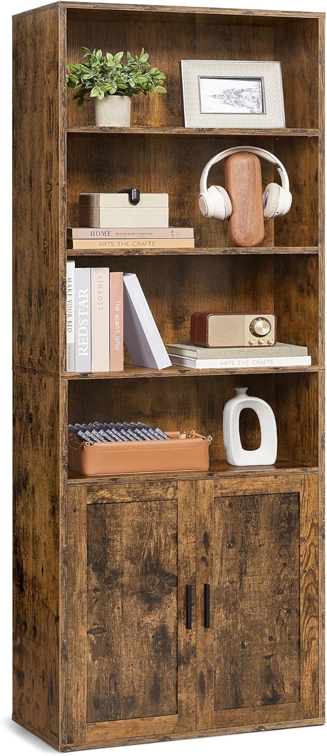 Bookshelf 5-Tier Bookcase Open Storage Shelf